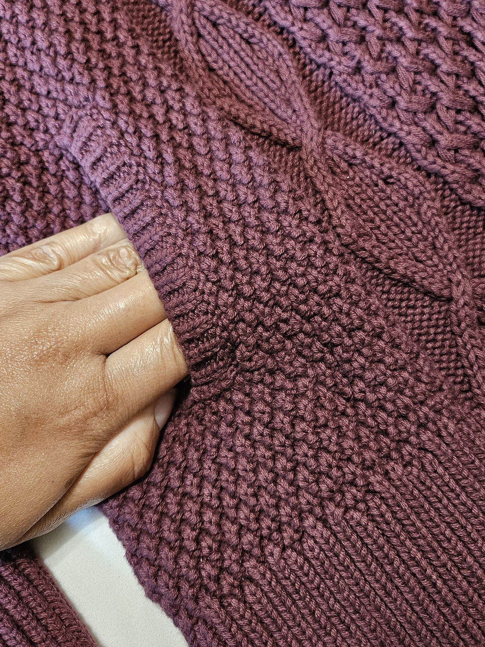L.L. Bean Signature Cable Knit Cozy Cottagecore Autumn Winter Funnelneck Sweater - Picture 5 of 9